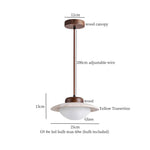 LED Hanging Lamps Yellow Travertine Pendant Lighting for Bedroom Living Dining Room