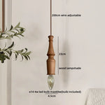Wood LED Pendant Lamp Japanese Hanging Light Chandelier for Indoor Living Room