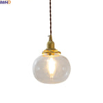 Clear Glass LED Copper Chandelier Pendant Light for Modern Home Decor.
