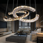 Modern Crystal Chandelier LED Pendant Light for Home, Living Room, Restaurant
