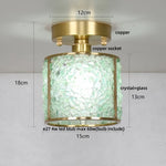 Column Glass Crystal Ceiling Light for Nordic Modern Home Decor