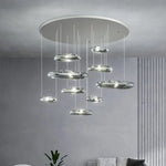 Chrome LED Ceiling Chandelier Cobblestone Pendant Lights - Modern Luxury Luminarias Fixtures