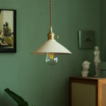 Beige Ceramic LED Pendant Lamp for Home and Commercial Spaces