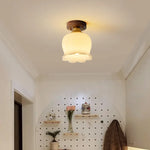 Walnut LED Ceiling Lamp Modern Indoor Lighting Fixture