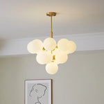 Glass Ball Pendant Chandelier for Kitchen Living Room Bedroom