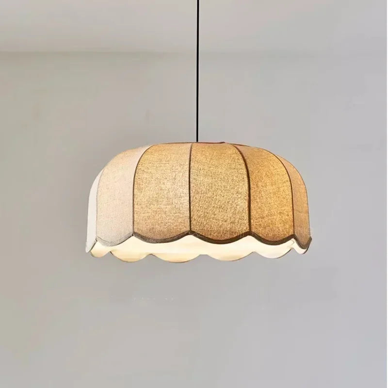 Nordic Linen Shade E27 LED Pendant Light for Dining Room & Bar