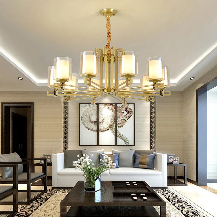 Zen Copper Chandelier for Living Room, Dining Room, Hotel, Restaurant