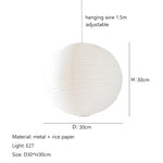 Akari LED Pendant Lamp by Afralia™: Japanese Wabi Sabi Round Noguchi Design