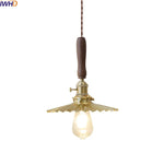 Copper Walnut LED Pendant Lights, Modern Hanging Lamp for Hallway, Bedroom, Dining Room