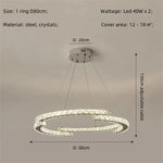 Crystal LED Chandelier Pendant Light Modern Luxury Foyer Ceiling Lamp