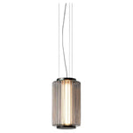 Modern Glass Cylinder LED Pendant Lights for Living Room & Dining Area