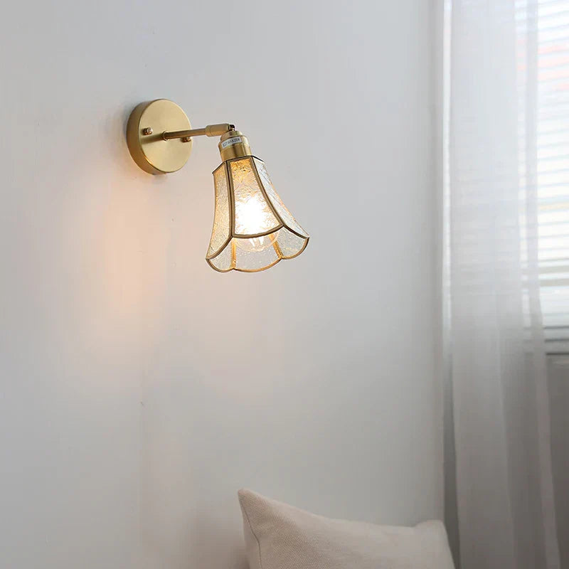 Glass Wall Light Sconce Modern Nordic Bedside Lamp Aisle Hallway Balcony Lighting