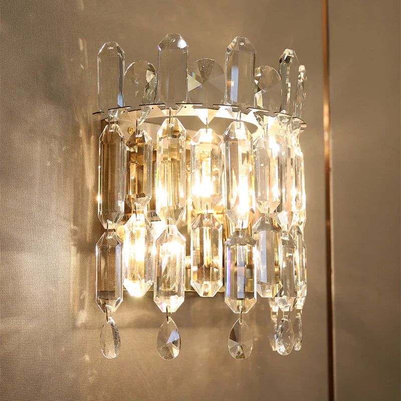 Crystal Wall Lamp: Elegant Luxury for Bedroom, Lobby, Club & Aisle