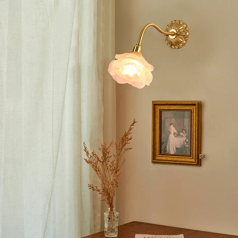 Afralia™ Copper Arm LED Wall Lamp for Stair, Bedroom, Living Room, Bathroom Mirror Light
