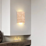 Yellow Travertine LED Wall Light Sconces for Living Room Home Decor