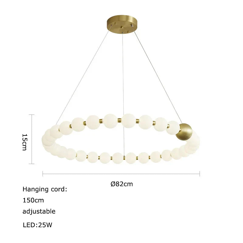 Love Gold Chrome Chandelier LED Suspension Lighting for Dinning Room