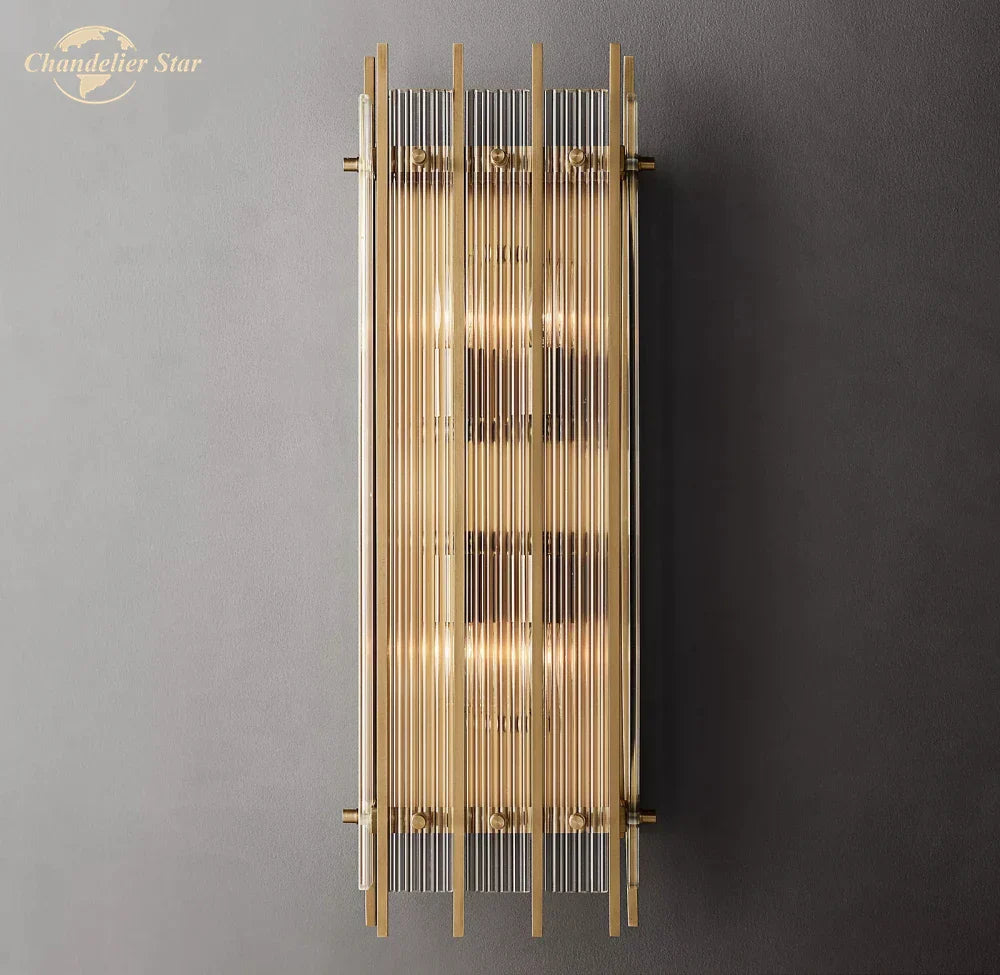 San Marco Glass Sconce: Modern Indoor Wall Lamp for Bathroom, Living Room & Bedroom