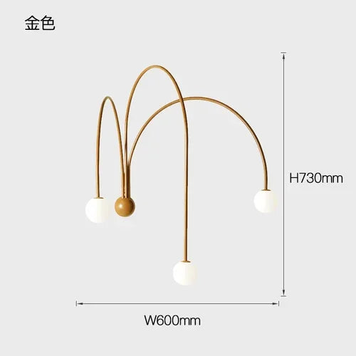 Glass Ball Modern Wall Lamp for Living Room & Bedroom