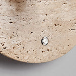 LED Wall Light Fixtures Bedroom Modern Button Switch Yellow Travertine White Iron Bedside Lamp