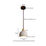 Afralia™ Wabi Sabi Cement LED Pendant Lamp for Kitchen, Bedroom & Living Room