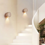 Yellow Travertine Stone LED Wall Sconce - Modern Nordic Design