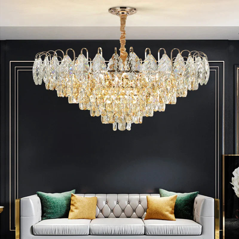 Brilliance Crystal Chandelier for Luxe Living & Dining Rooms.