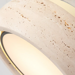 LED Yellow Travertine Flush Mount Ceiling Light Fixtures