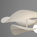 Pleated Fabric Pendant Lights E27 White Chandelier - Nordic 2 Layer Design