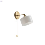 Modern White Glass Wall Sconce LED Lamp Rotates Up Down for Bathroom Stair Mirror
