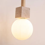 White Glass Ball LED Pendant Lights Nordic Modern Hanging Lamp