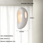 White Wabi Sabi E27 LED Pendant Chandelier for Home Decor & Bar, Nordic Design