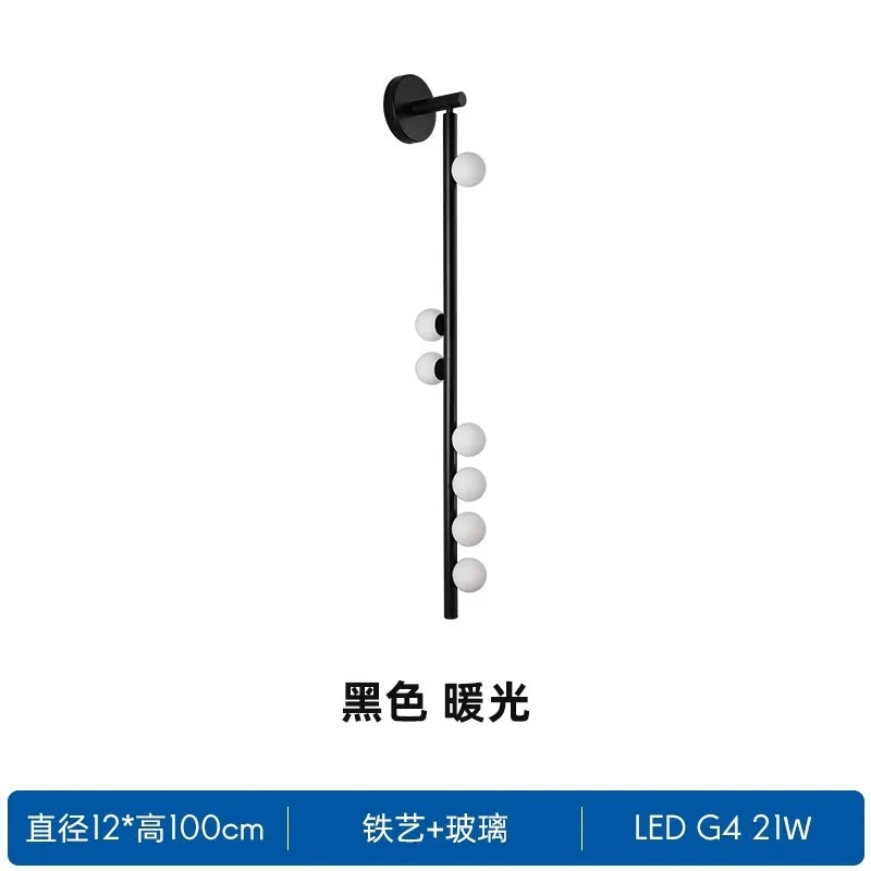 White Glass Ball Wall Sconce Lamp for Parlor, Bedroom, Dining Room