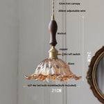 Yellow Glass LED Pendant Lights with Adjustable Hanging Lamp