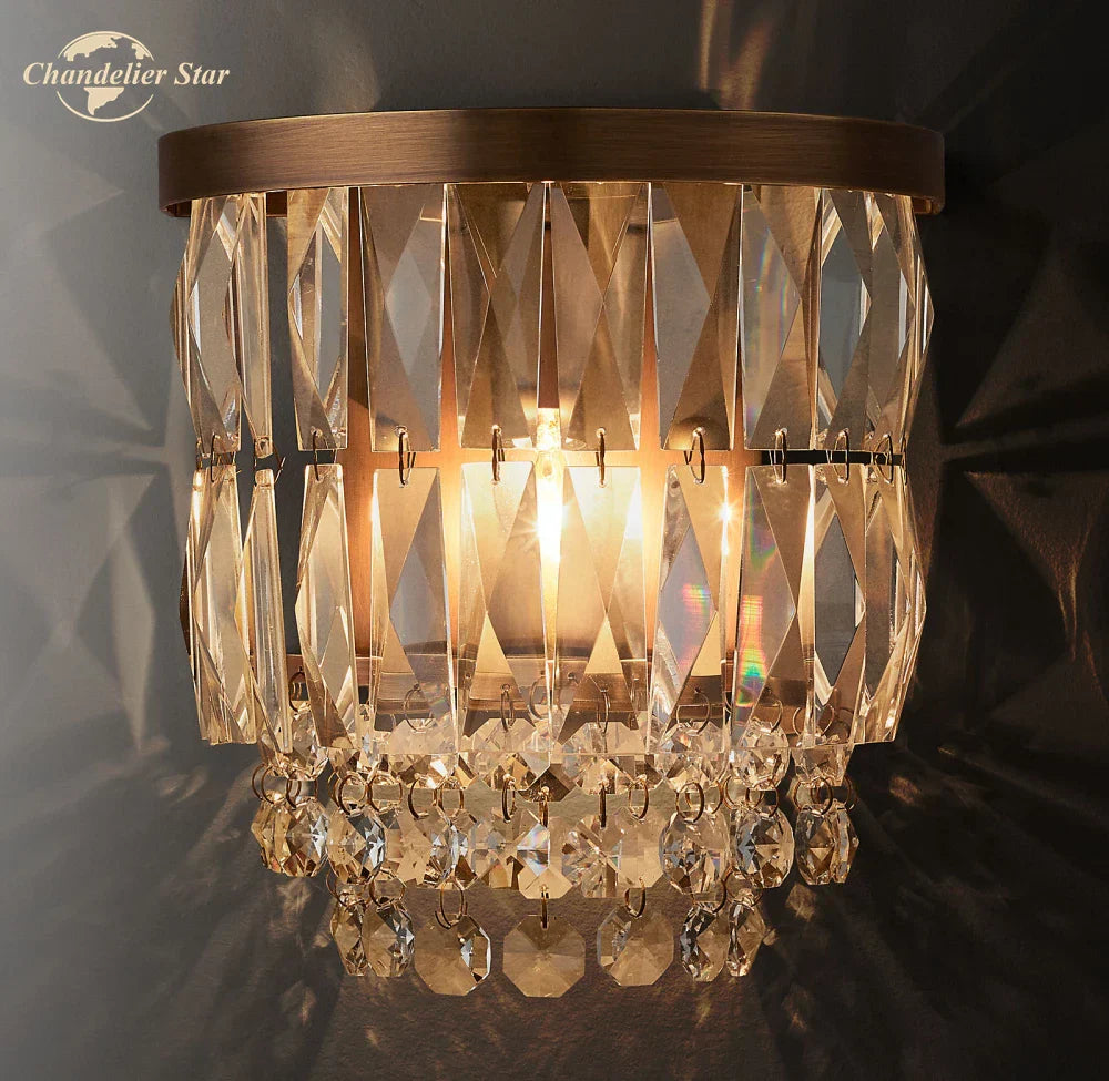 Crystal LED Wall Sconce Light Fixture - Portia Collection