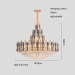 Oval Crystal Chandelier Lighting for Dinning Room