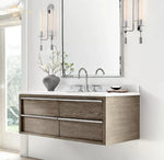 Glass Double Sconce LED Wall Light Retro Fixture Lighting