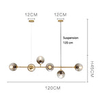 Glass Pendant Chandelier for Kitchen Dining Living Room