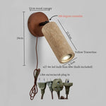 Wabi Sabi LED Wall Light Yellow Travertine Bedroom Lamps for Bathroom Mirror & Loft Interior