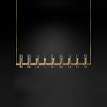 Modern Copper Glass Black Gold Round Chandelier LED Lighting Fixture