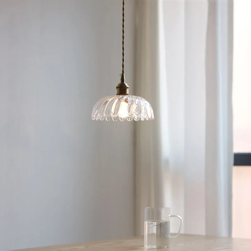 Nordic LED Pendant Light Clear Glass Dining Study Room Fixture