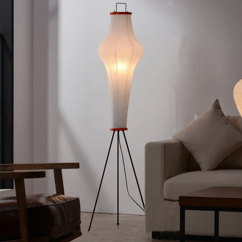 Rice Paper Floor Lamp LED Stand Light for Living Room Bedroom