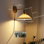 Ceramic Copper LED Wall Lamp for Bedroom Bedside Mirror Light