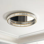Gold Steel LED Dimmable Ceiling Lights Luxury Crystal Fixture
