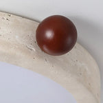 Modern Wood Stone LED Ceiling Light for Bedroom Living Room