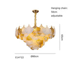 Ginkgo Gold LED Chandelier Fixture for Living Room