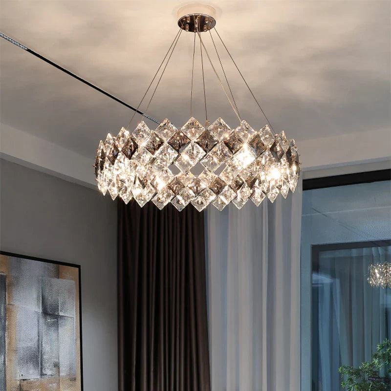 Crystal Chandelier: Postmodern Luxury Pendant for Living Room, Bedroom, and Restaurant