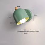 Wood Iron LED Wall Lights with Pull Chain Switch for Modern Living Spaces