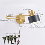 Swing Arm LED Wall Light for Bedroom Kitchen Living Room Mirror Bedside Lamp