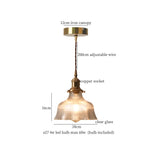 Clear Glass LED Copper Pendant Lighting for Minimalist Decor