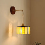 Adjustable LED Wall Lamp Sconce Copper Wood Glass Stair Light